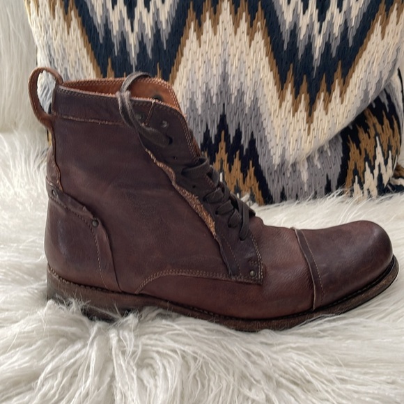 John Varvatos leather lace up boots 9 (run full size larger- 10) Worn 2 times - Picture 8 of 16